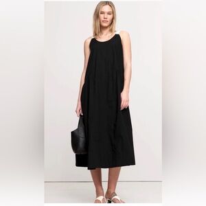 Banana Republic Poplin Swing Black Maxi Dress Size XS NWT RT$180